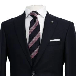 Navy Blue Crepe Finish Esprit Modern Fit Wool Suit - Jack Victor 9 Navy Blue Crepe Finish Esprit Modern Fit Wool Suit - Jack Victor -ETON Store 3232108 ESPRIT 3