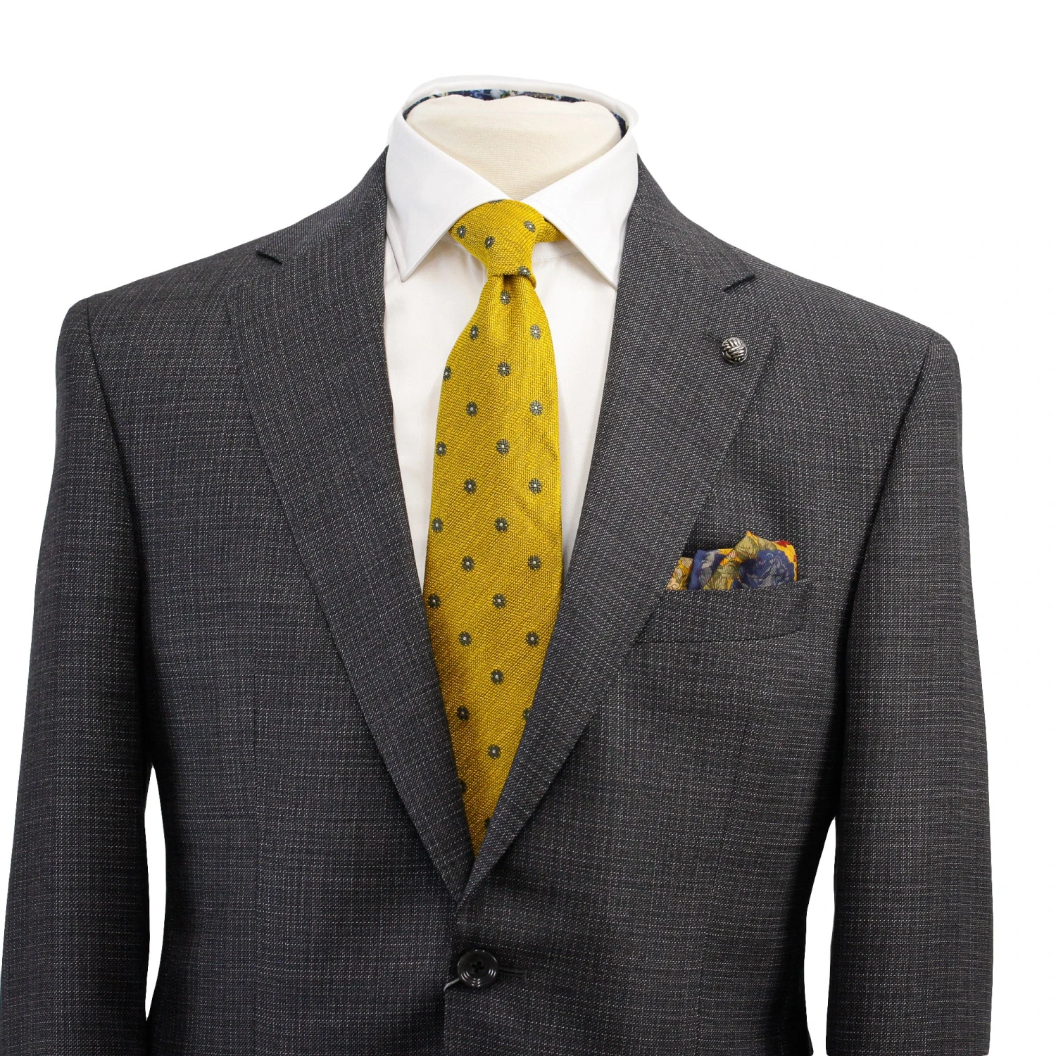 Charcoal Neat Esprit Modern Fit Wool Suit - Jack Victor 6 Charcoal Neat Esprit Modern Fit Wool Suit - Jack Victor - Image 4