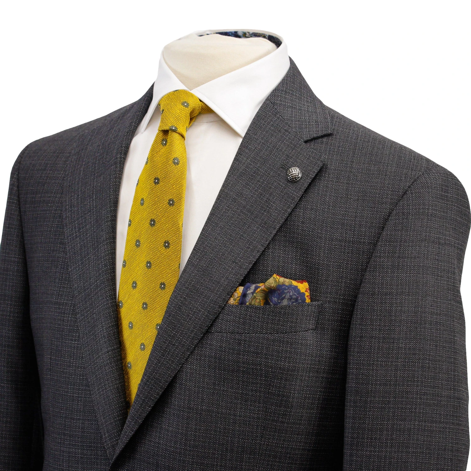 Charcoal Neat Esprit Modern Fit Wool Suit - Jack Victor 4 Charcoal Neat Esprit Modern Fit Wool Suit - Jack Victor - Image 2