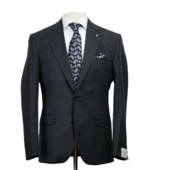 Dark Gray Striped Esprit Modern Fit Wool Suit - Jack Victor