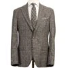 Gray And Beige Check Midland Contemporary Fit Wool Suit - Jack Victor 2 Gray And Beige Check Midland Contemporary Fit Wool Suit - Jack Victor -ETON Store 3232613 MIDLAND 2