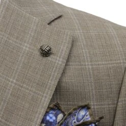 Taupe Windowpane Check Esprit Modern Fit Super 130s Wool Suit - Jack Victor 13 Taupe Windowpane Check Esprit Modern Fit Super 130s Wool Suit - Jack Victor -ETON Store 3241613 ESPRIT 6