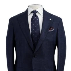 Navy Check Drago Wool Dream Fit Suit - Luigi Bianchi 12 Navy Check Drago Wool Dream Fit Suit - Luigi Bianchi -ETON Store 33520 01 DREAM 2