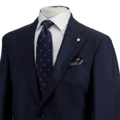 Navy Check Drago Wool Dream Fit Suit - Luigi Bianchi 16 Navy Check Drago Wool Dream Fit Suit - Luigi Bianchi -ETON Store 33520 01 DREAM 6