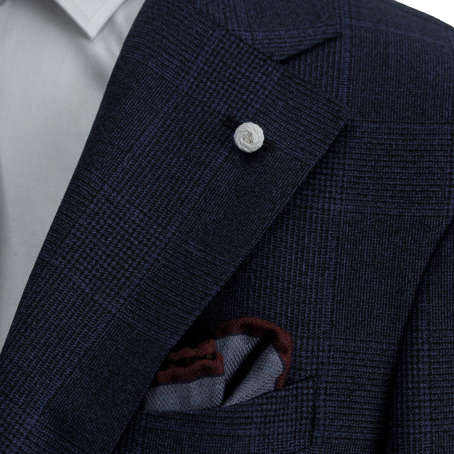 Navy Check Drago Wool Dream Fit Suit - Luigi Bianchi 9 Navy Check Drago Wool Dream Fit Suit - Luigi Bianchi - Image 7