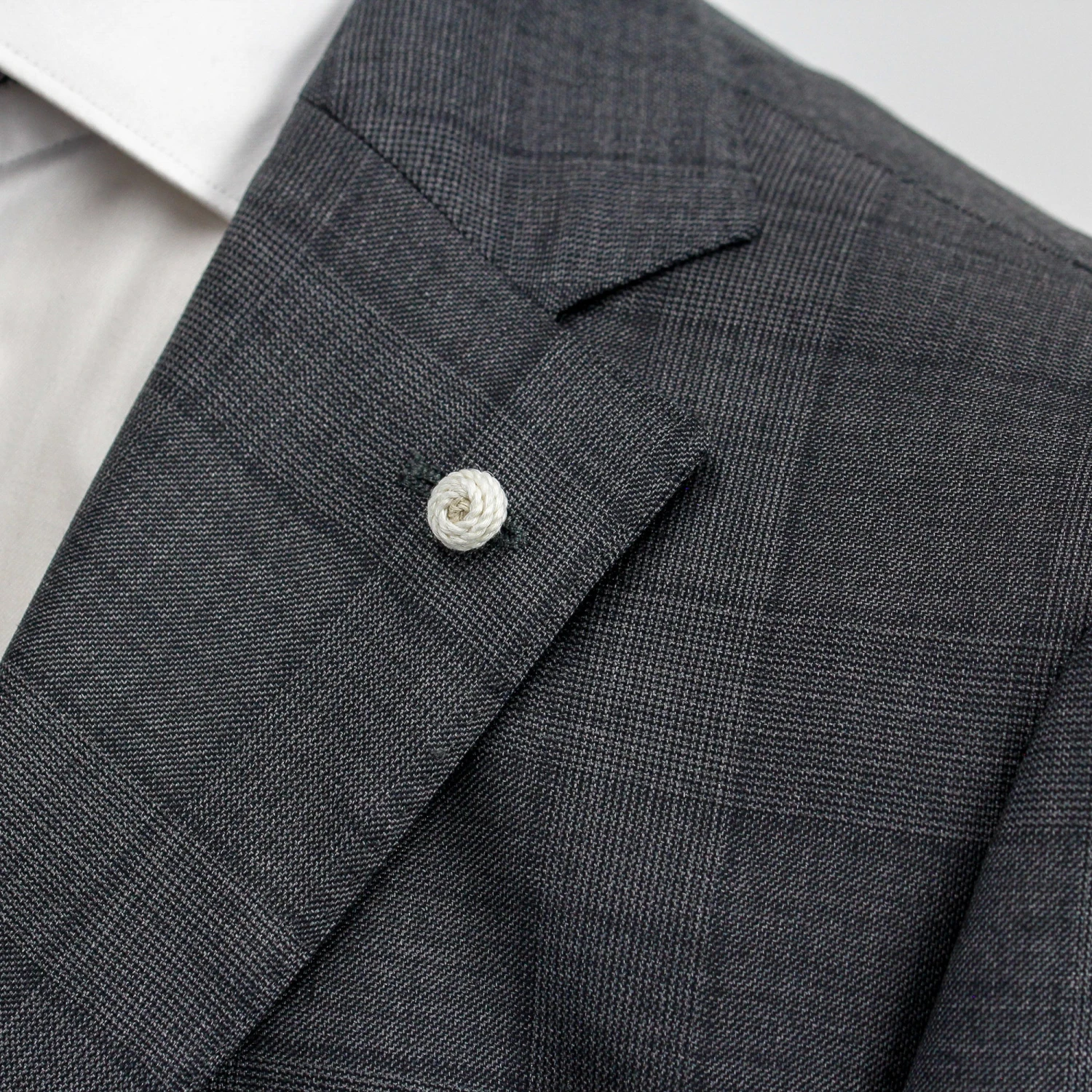 Charcoal Windowpane Wool Contemporary Fit Suit - Luigi Bianchi 8 Charcoal Windowpane Wool Contemporary Fit Suit - Luigi Bianchi - Image 6