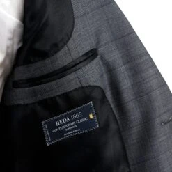 Charcoal Windowpane Wool Contemporary Fit Suit - Luigi Bianchi 15 Charcoal Windowpane Wool Contemporary Fit Suit - Luigi Bianchi -ETON Store 33580 01 MANTUA 7