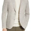 Oatmeal Mouliné Hampton Contemporary Fit Linen Knit Sport Jacket - Jack Victor