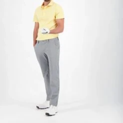 Gray Technical Stretch Fabric Chino-Style Golf Pants - ALBERTO 15 Gray Technical Stretch Fabric Chino-Style Golf Pants - ALBERTO -ETON Store 4060253597272 02 jpg