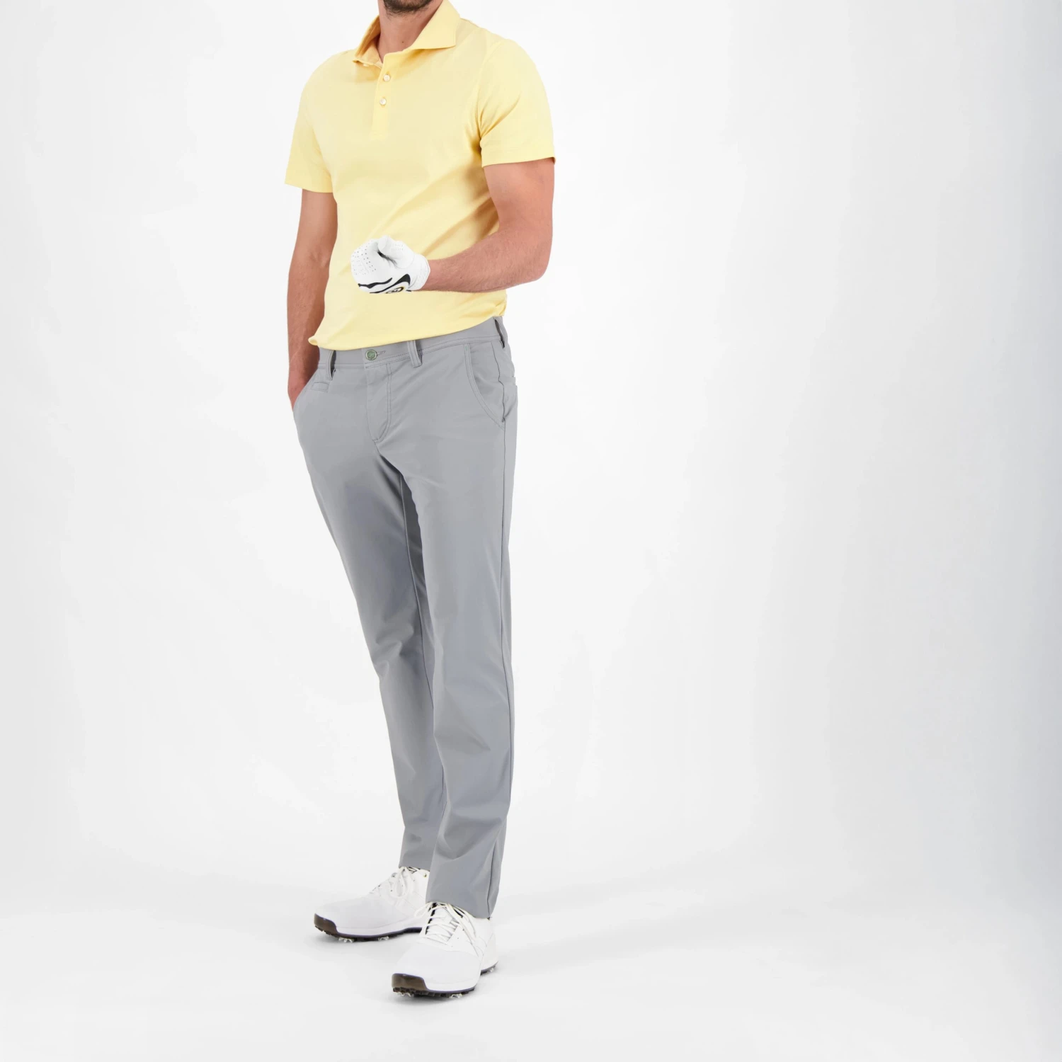 Gray Technical Stretch Fabric Chino-Style Golf Pants - ALBERTO 6 Gray Technical Stretch Fabric Chino-Style Golf Pants - ALBERTO - Image 4