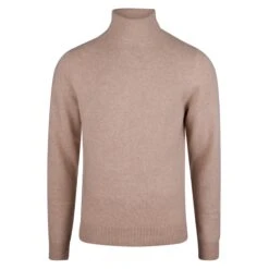 Beige Yak/Merino Wool Turtle Neck - Stenströms