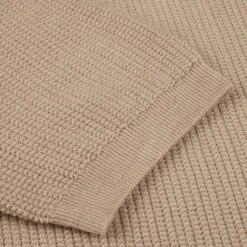 Beige Knitted Merino Wool Open Collar Polo Shirt - Stenströms 9 Beige Knitted Merino Wool Open Collar Polo Shirt - Stenströms -ETON Store 4203112588210 4