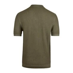 Green Knitted Merino Wool Open Collar Polo Shirt - Stenströms 7 Green Knitted Merino Wool Open Collar Polo Shirt - Stenströms -ETON Store 4203112588460 2