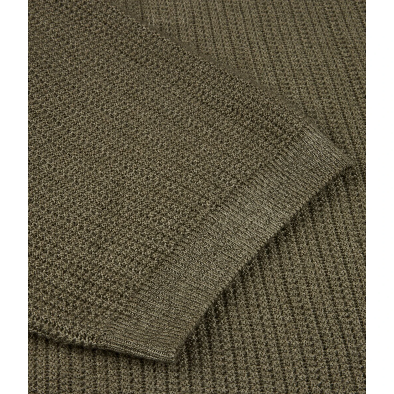 Green Knitted Merino Wool Open Collar Polo Shirt - Stenströms 6 Green Knitted Merino Wool Open Collar Polo Shirt - Stenströms - Image 4