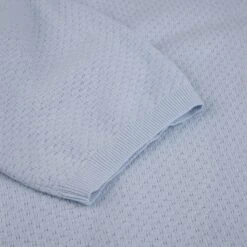 Light Blue Textured Cotton/Linen Polo Shirt - Stenströms -ETON Store 4203222597100 4