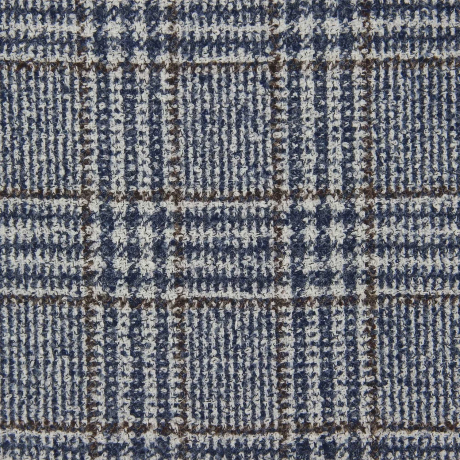 Blue & Brown Prince-of-Wales Wool Hybrid Sport Jacket With Bib - Luigi Bianchi 4 Blue & Brown Prince-of-Wales Wool Hybrid Sport Jacket With Bib - Luigi Bianchi - Image 2