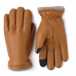 John Cork Leather Touchscreen Leather Gloves - Hestra