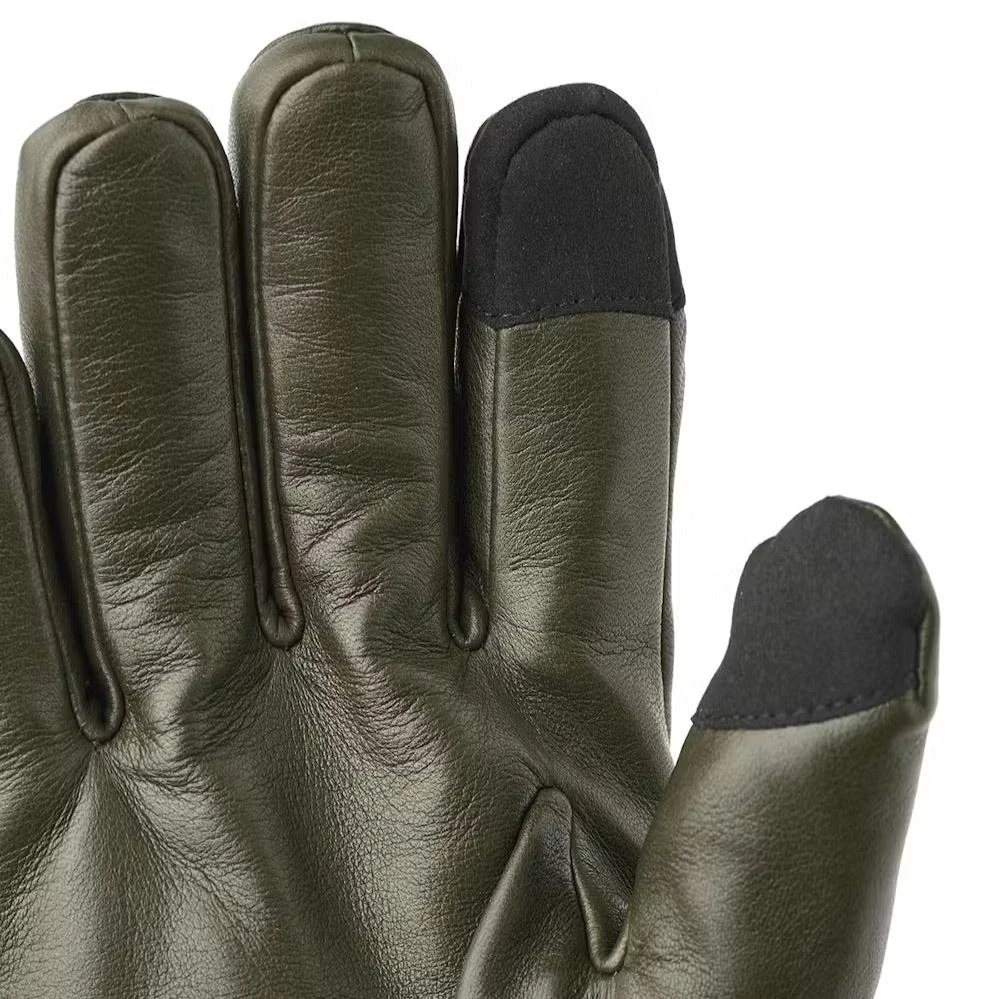 John Loden Green Leather Touchscreen Leather Gloves - Hestra 5 John Loden Green Leather Touchscreen Leather Gloves - Hestra - Image 3