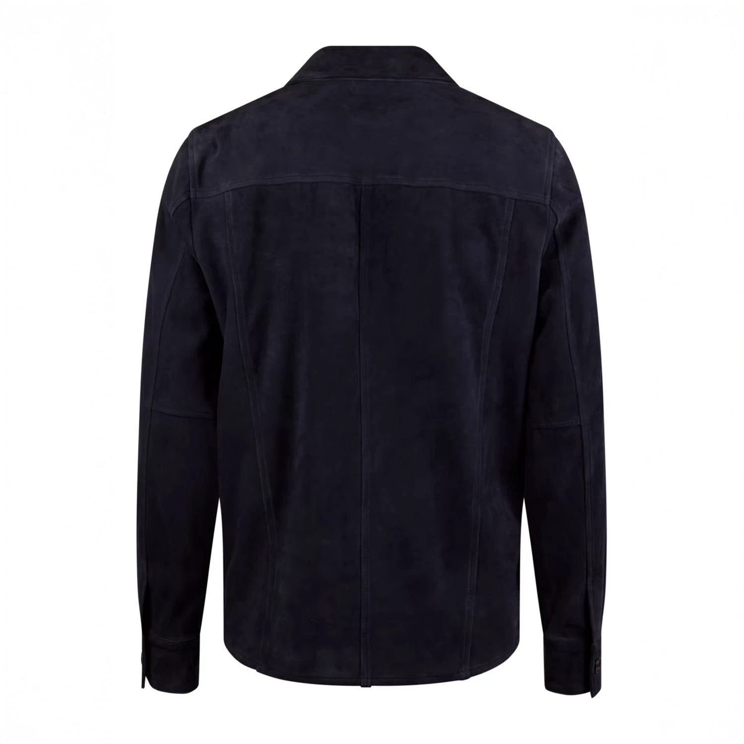 Navy Goat Suede Overshirt - Stenströms 10 Navy Goat Suede Overshirt - Stenströms - Image 8