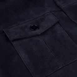 Navy Goat Suede Overshirt - Stenströms 20 Navy Goat Suede Overshirt - Stenströms -ETON Store 4300502589190 3