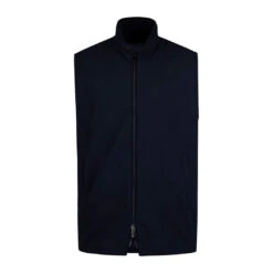Stenströms Navy Blue Technical Jersey Full-Zip Vest