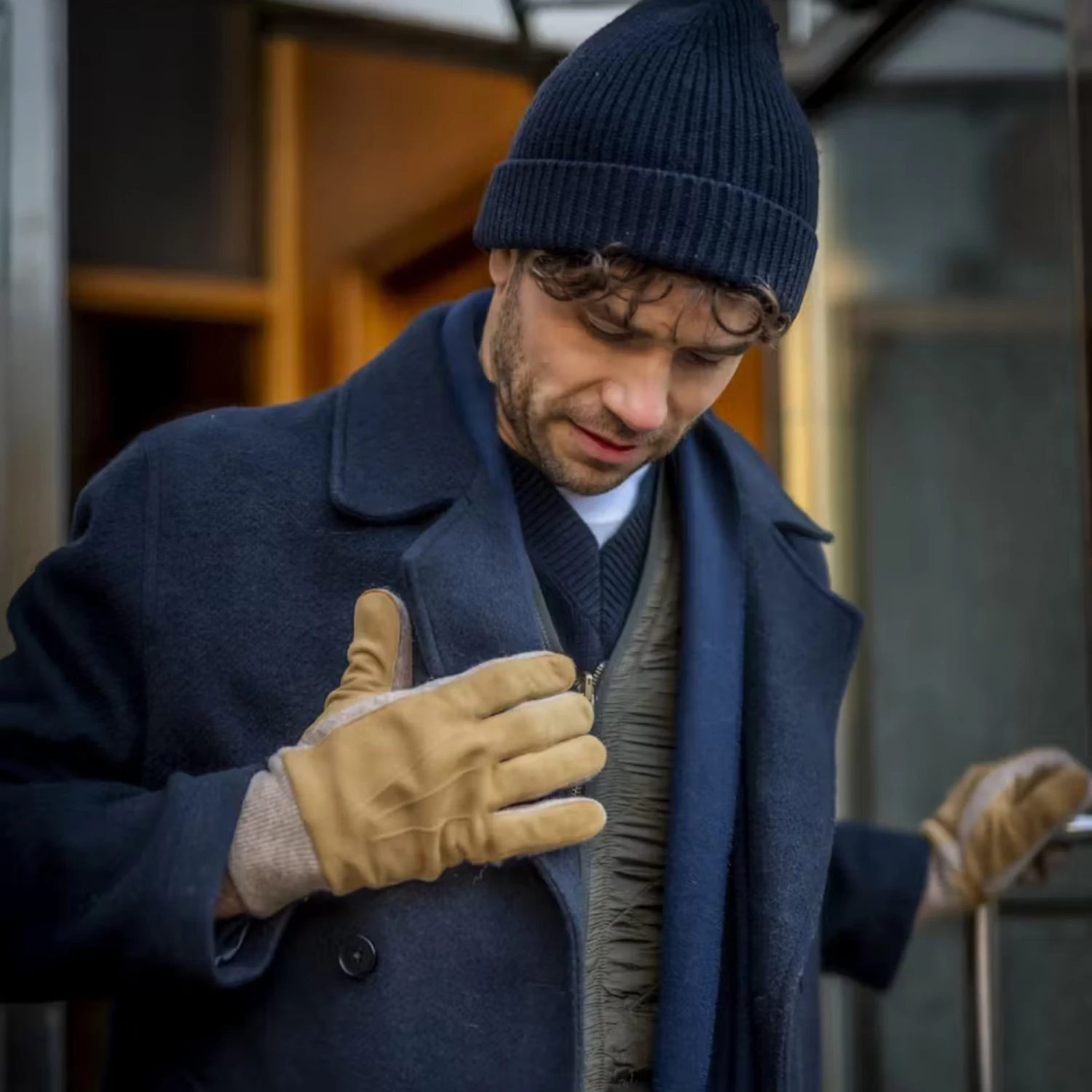 Camel Geoffrey Wool-Lined Hairsheep Suede Gloves - Hestra 5 Camel Geoffrey Wool-Lined Hairsheep Suede Gloves - Hestra - Image 3