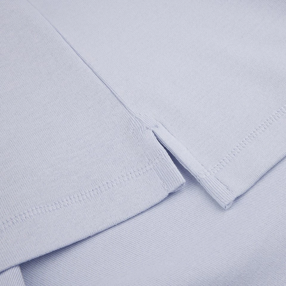 Light Blue Mercerized Cotton Polo Shirt - Stenströms 7 Light Blue Mercerized Cotton Polo Shirt - Stenströms - Image 5