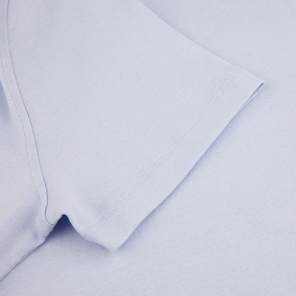 Light Blue Mercerized Cotton Polo Shirt - Stenströms 6 Light Blue Mercerized Cotton Polo Shirt - Stenströms - Image 4