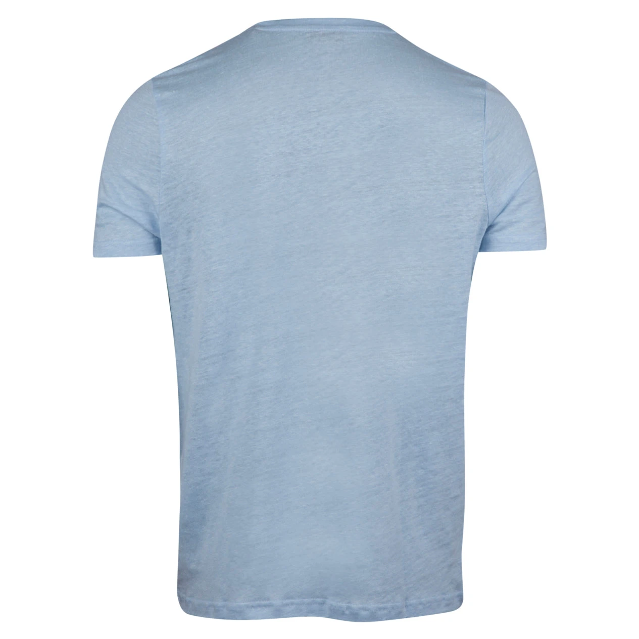 Light Blue Linen Crew Neck T-Shirt - Stenströms 4 Light Blue Linen Crew Neck T-Shirt - Stenströms - Image 2