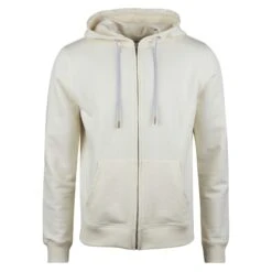 Off-White Zipped Cotton Hoodie - Stenströms