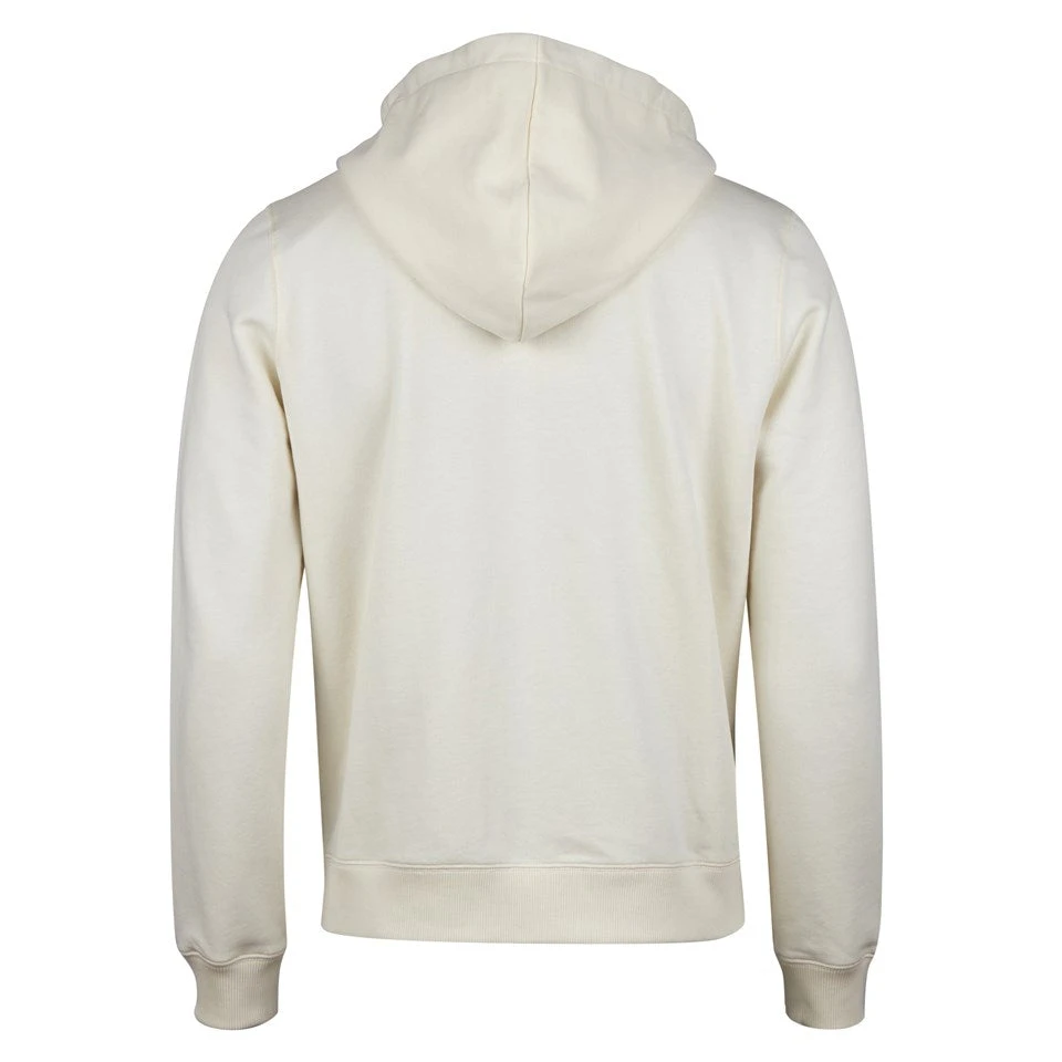 Off-White Zipped Cotton Hoodie - Stenströms 3 Off-White Zipped Cotton Hoodie - Stenströms - Image 2
