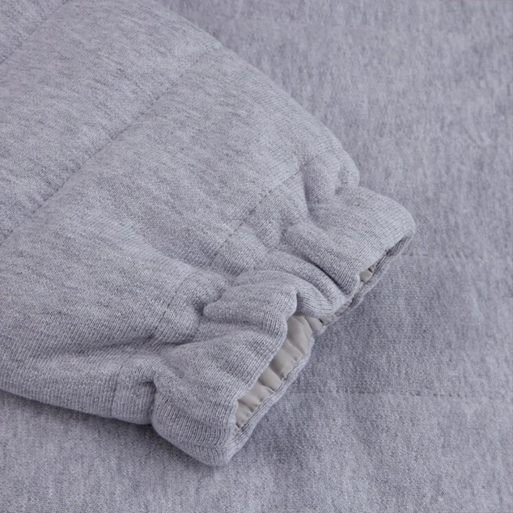 Light Grey Quilted Flannel Cotton Zip Jacket - Stenströms 13 Light Grey Quilted Flannel Cotton Zip Jacket - Stenströms - Image 11