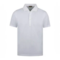 White Short Sleeve Piqué Polo Shirt - Stenströms