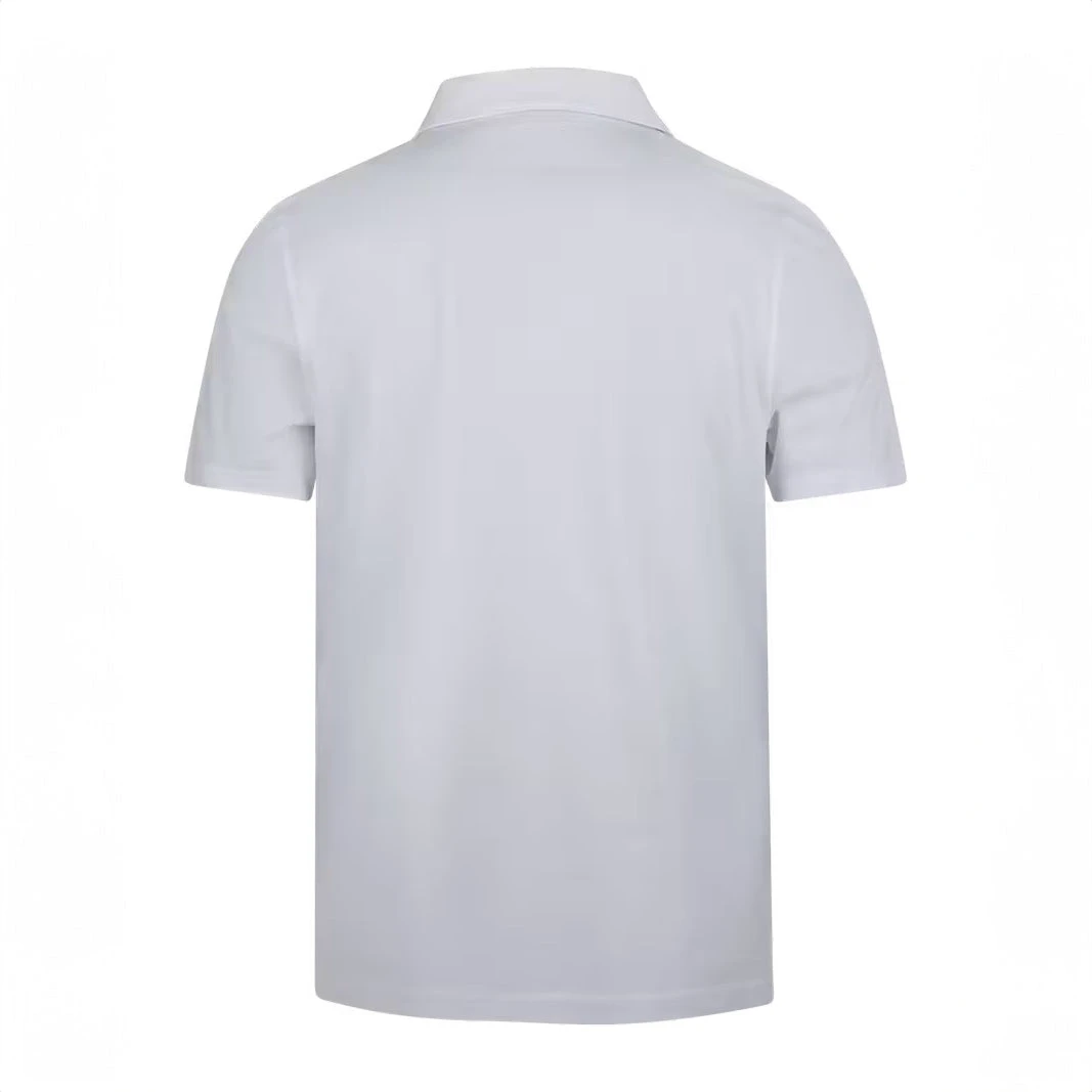 White Short Sleeve Piqué Polo Shirt - Stenströms 4 White Short Sleeve Piqué Polo Shirt - Stenströms - Image 2
