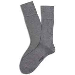 Silver Gray Mousse Of Modal Mid-Calf Socks - Marcoliani