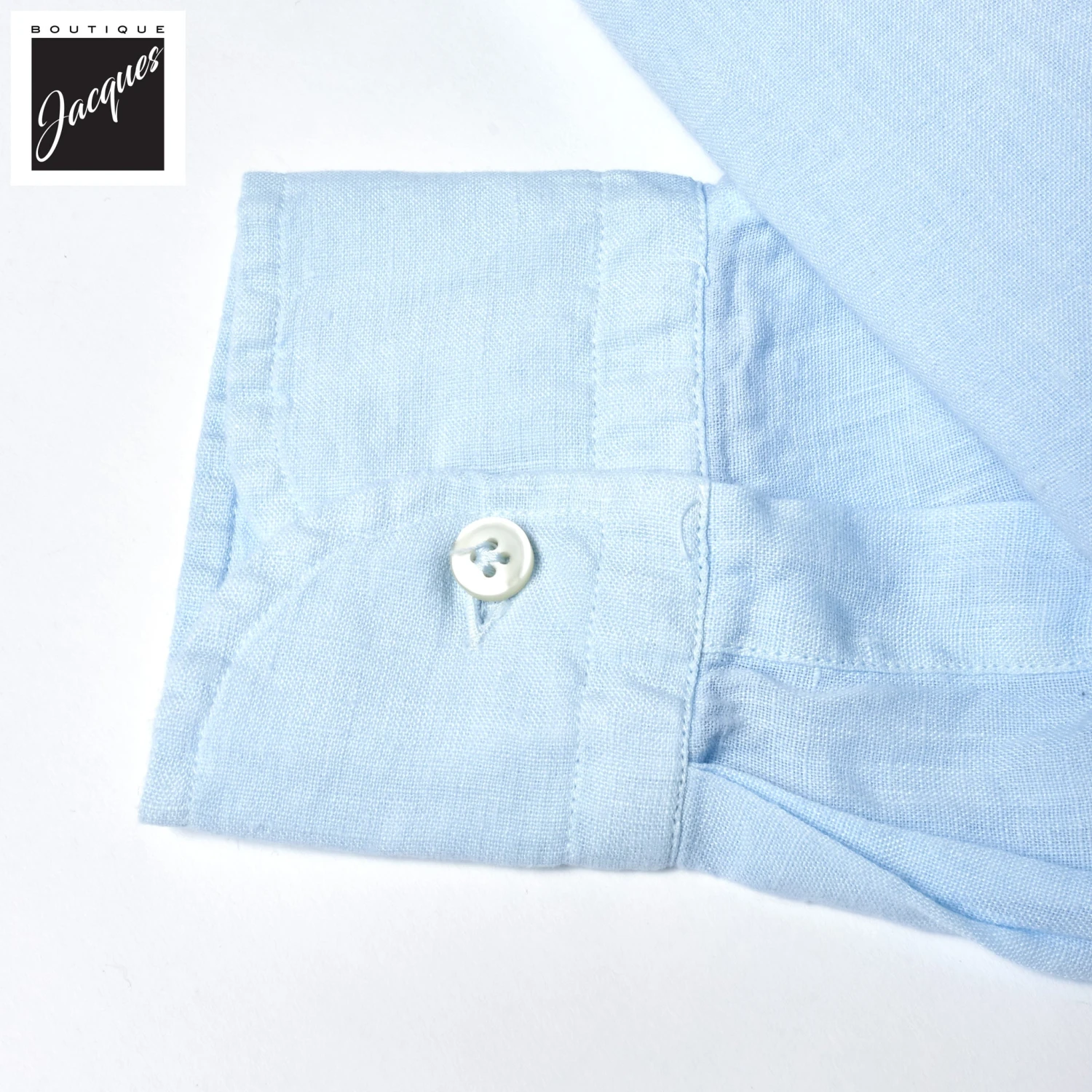 Pale Blue Linen Modern Fit Casual Shirt - SONRISA 5 Pale Blue Linen Modern Fit Casual Shirt - SONRISA - Image 3