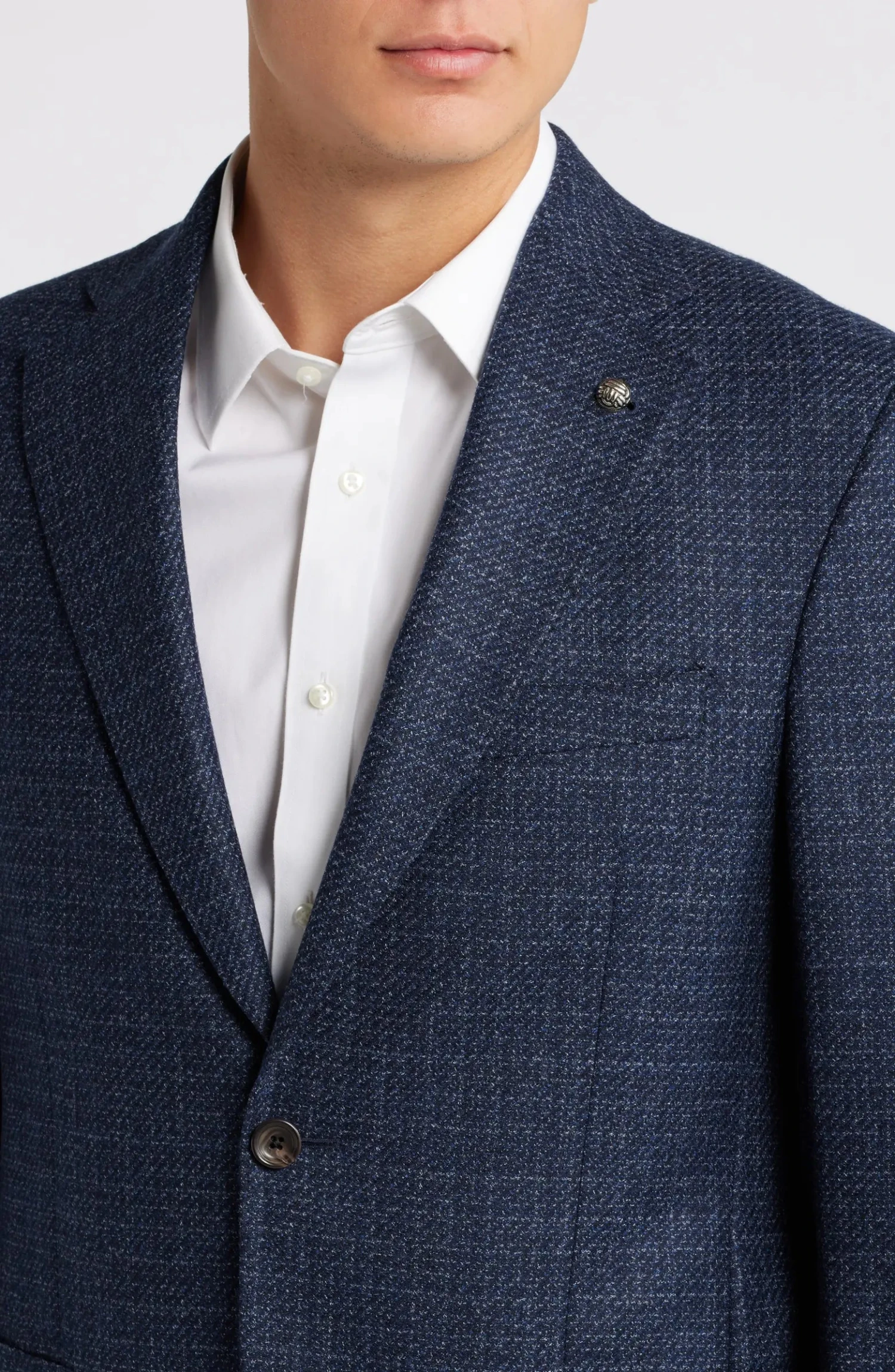 Blue Mélange Knit Morton Contemporary Fit Wool Sport Jacket - Jack Victor 10 Blue Mélange Knit Morton Contemporary Fit Wool Sport Jacket - Jack Victor - Image 8