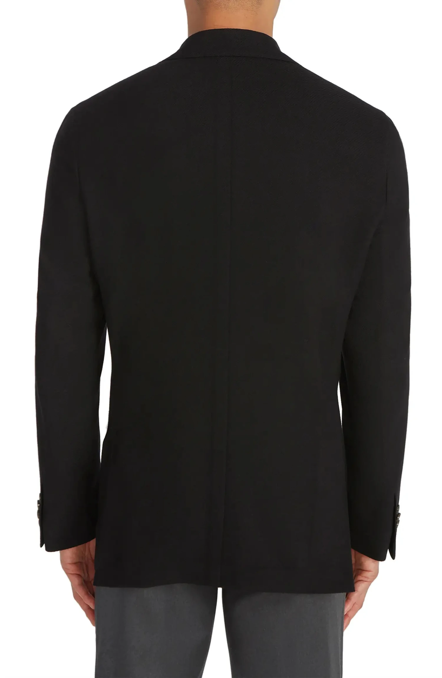 Black Comfortwear Queens Contemporary Fit Unconstructed Knit Sport Coat - Jack Victor 10 Black Comfortwear Queens Contemporary Fit Unconstructed Knit Sport Coat - Jack Victor - Image 8