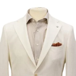 Off-White Linen-Cotton Jersey Tailored Unconstructed Sport Jacket - L.B.M. 1911 12 Off-White Linen-Cotton Jersey Tailored Unconstructed Sport Jacket - L.B.M. 1911 -ETON Store 5C00B05C 19F2 46EA 8B28 646C3F3AFF73
