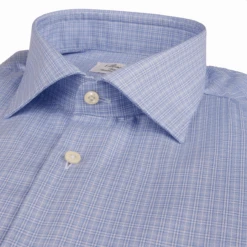 Blue Check Twill Fitted Body Shirt - Stenströms -ETON Store 6027511723113 3 0ee778f1 4dea 42df 995c 7d2033f0f3a6
