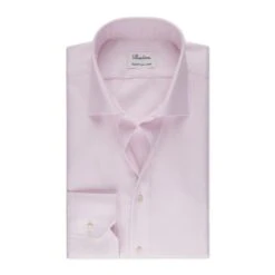 Light Pink Fitted Body Neat Twill Shirt - Stenströms