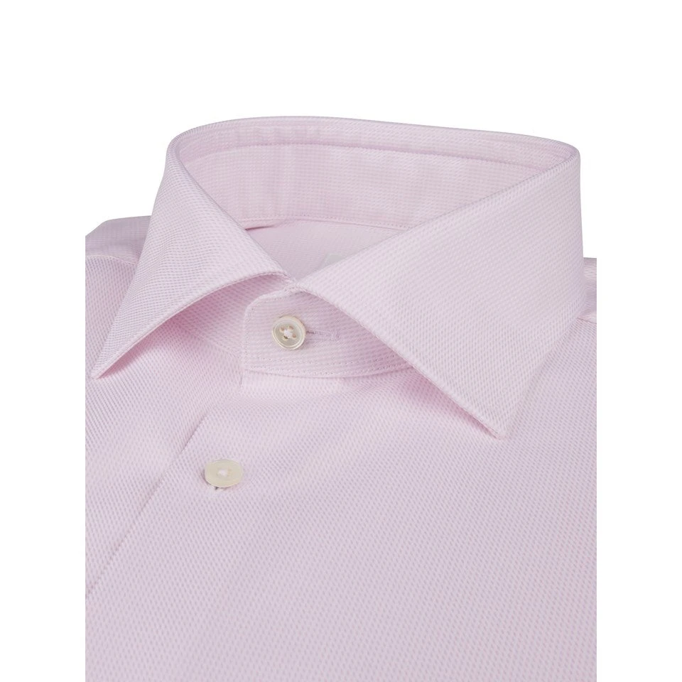 Light Pink Fitted Body Neat Twill Shirt - Stenströms 4 Light Pink Fitted Body Neat Twill Shirt - Stenströms - Image 2