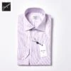 Lavender Micro Check Twill Fitted Body Shirt - Stenströms