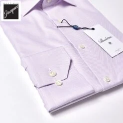 Lavender Micro Check Twill Fitted Body Shirt - Stenströms -ETON Store 6027518917613 3