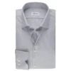 Gray Micro-Patterned Twill Fitted Body Shirt - Stenströms