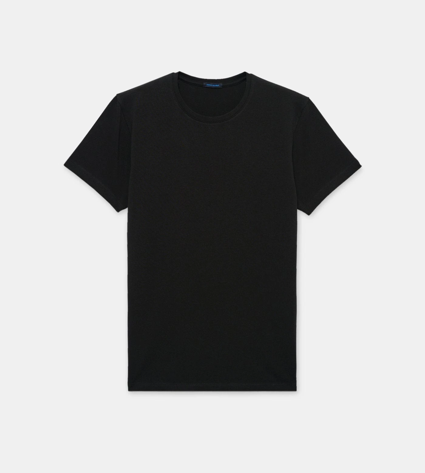 Iconic Black Pima Stretch Short Sleeve Crew Neck - PATRICK ASSARAF 3 Iconic Black Pima Stretch Short Sleeve Crew Neck - PATRICK ASSARAF