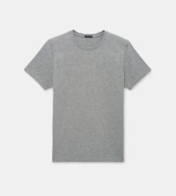 Iconic Mist Mélange Pima Stretch Short Sleeve