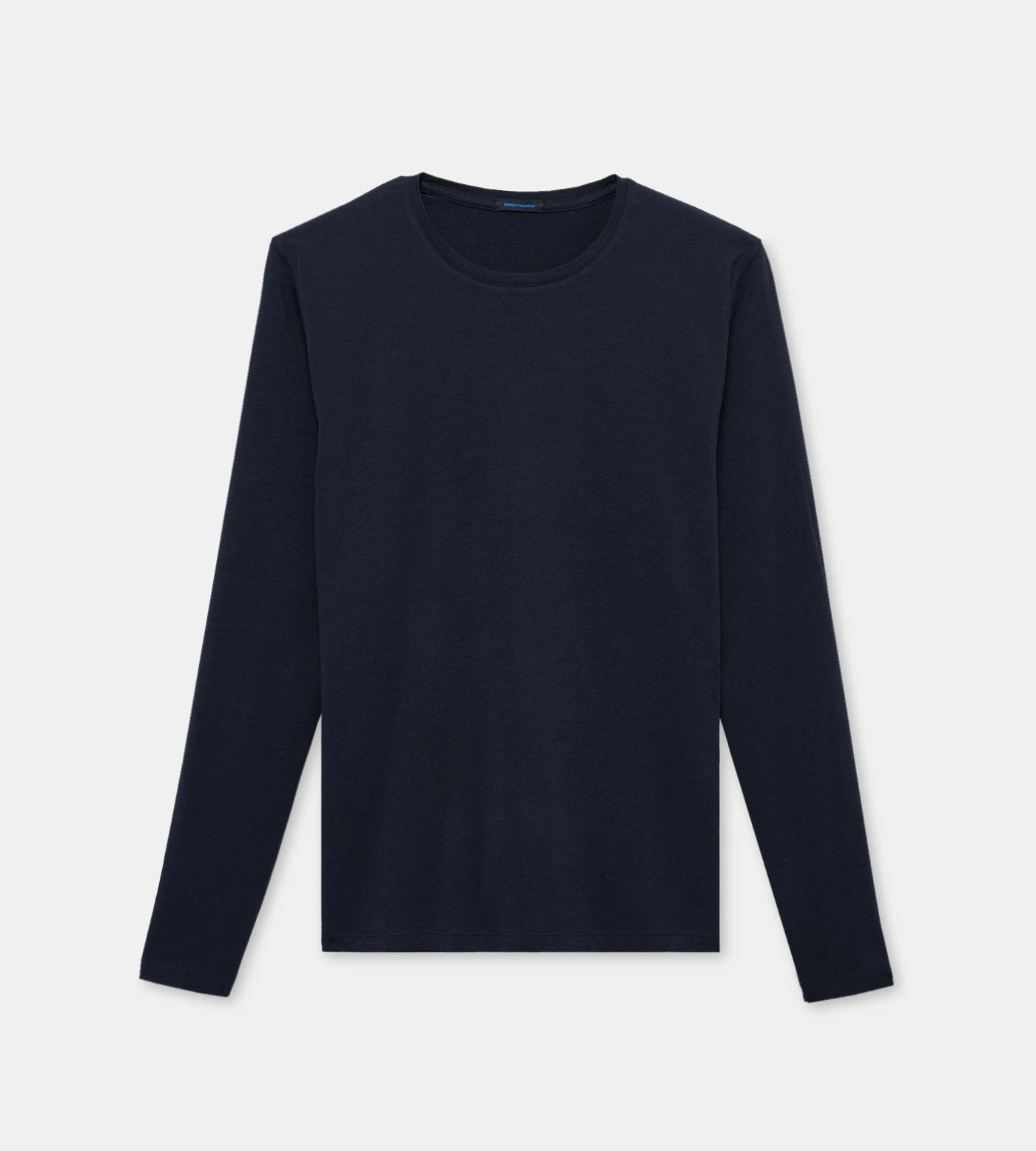 Iconic Midnight Blue Pima Stretch Long Sleeve 3 Iconic Midnight Blue Pima Stretch Long Sleeve