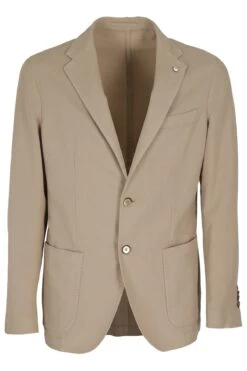 Sand Cotton Stretch Unconstructed Jacket - LBM 1911