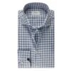 Blue Checked Twill Fitted Body Shirt - Stenströms